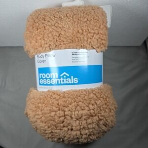 Room Essentials Body Pillow Cover 20x50in Orange Rust NEW